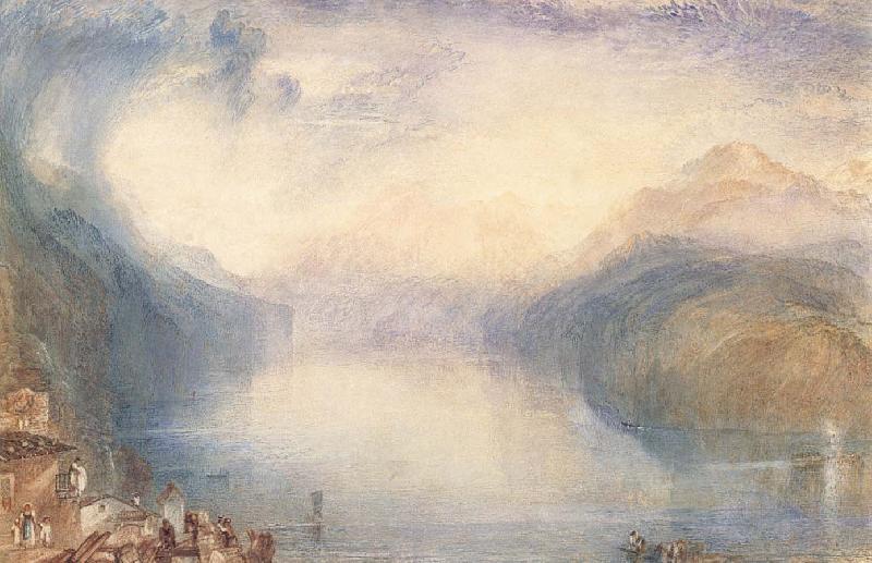 J.M.W. Turner The Bay of Uri from above Brunnen oil painting image